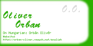 oliver orban business card