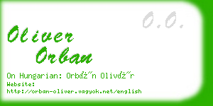 oliver orban business card